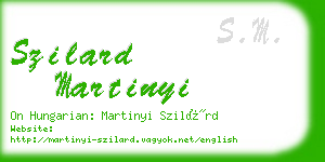 szilard martinyi business card